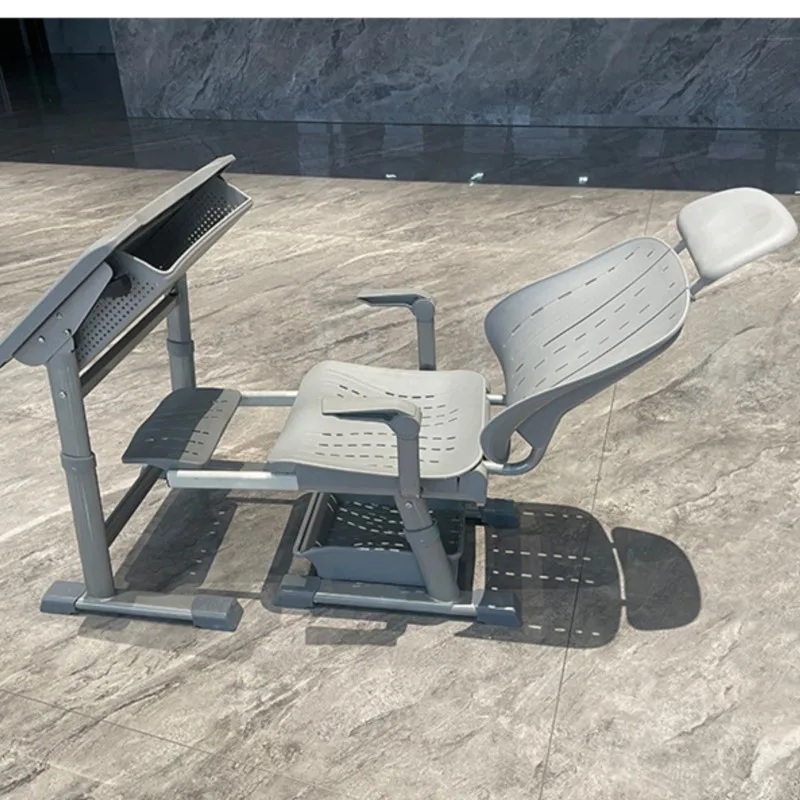 Student Lunch Break Table And Chair, School Desk And Chair Set, Foldable And Adjustable Multifunctional Children's Study Desk