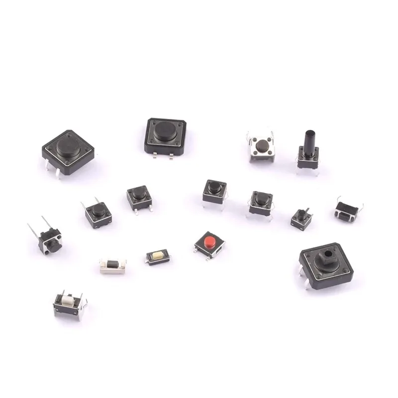 125Pcs Assorted Micro Push Button Tact Switch Kit - 25 Types, Including Reset & Mini Leaf Switches, SMD/DIP 2*4 3*6 4*4 6*6