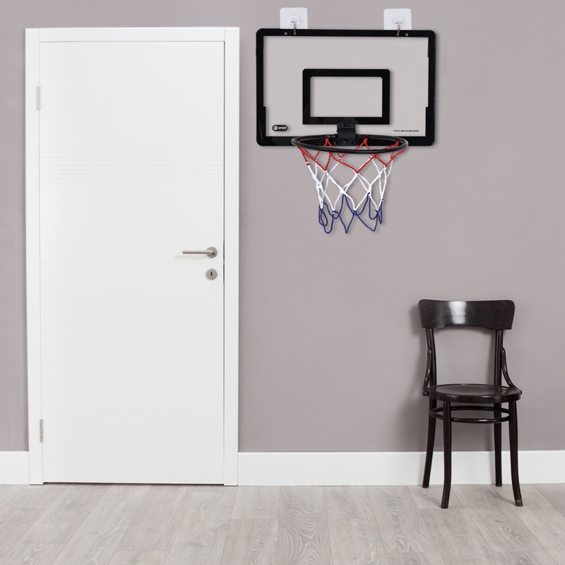 Mini aro de baloncesto para niños y adultos, aro de baloncesto pequeño para interiores para puerta montada en la pared y juego deportivo con pelota de tiro en habitación