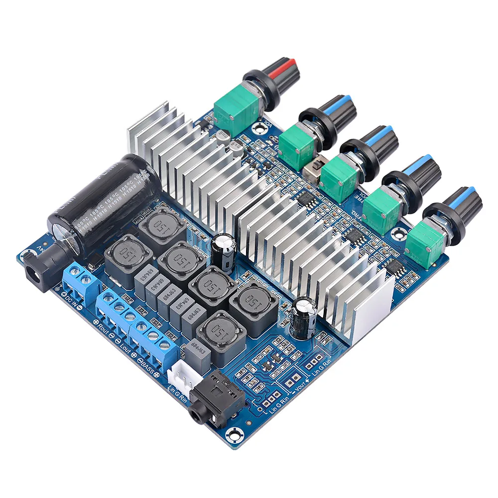 AIYIMA TPA3116 Subwoofer Amplifier Audio Board TPA3116D2 2.1 HiFi Amplificador USB DAC Bluetooth Power Amplifiers 2x50W+100W