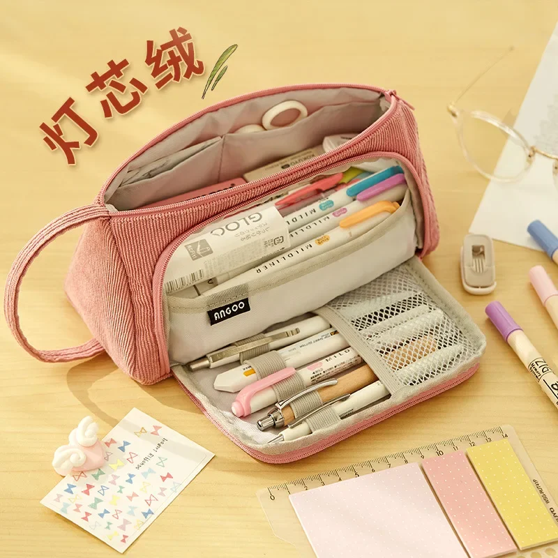 Cốp Vali Dễ Thương Đựng Macaron Màu Pencilcase Bút Chì Túi Trang Điểm Bút Túi Bảo Quản Đồ Dùng Học Tập Cho Bé Gái Văn Phòng Phẩm