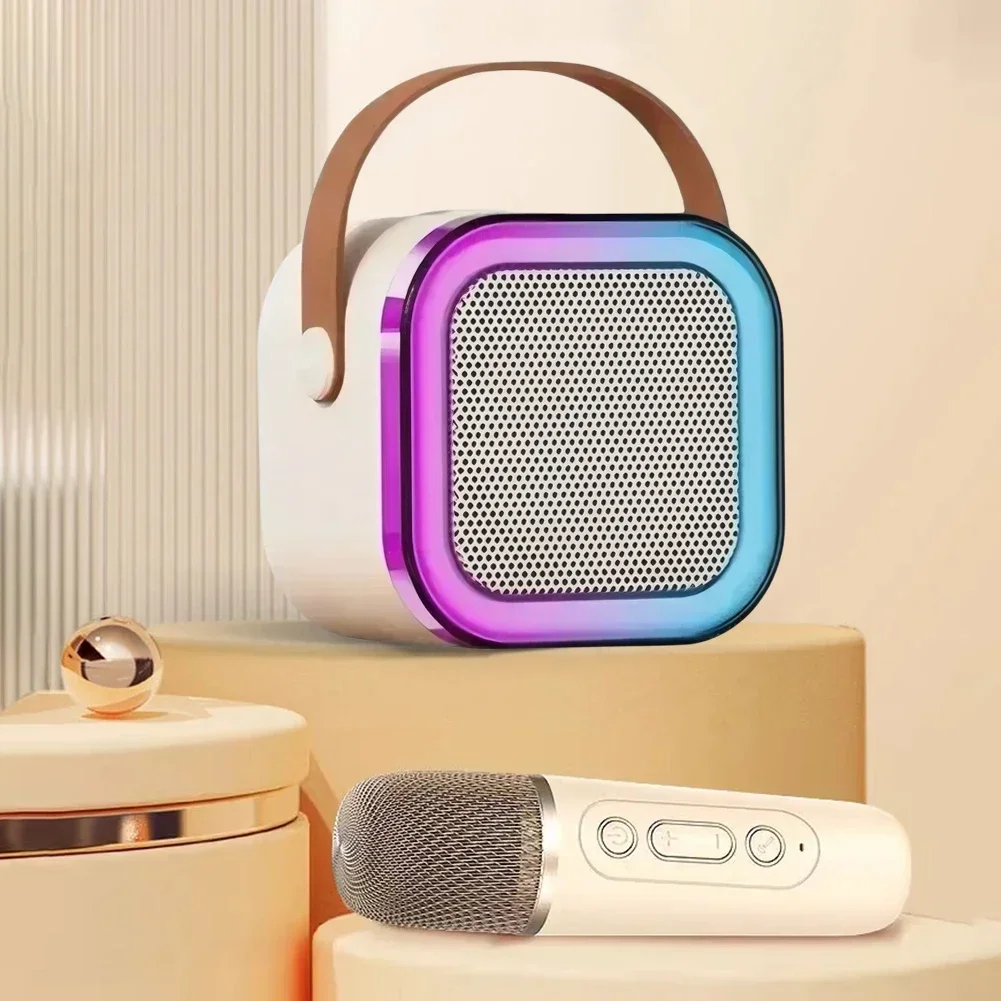 Przenośny system głośnikowy Bluetooth 5.3 K12 Karaoke z 1-2 bezprzewodowymi mikrofonami Domowe śpiewanie rodzinne Prezenty dla dzieci
