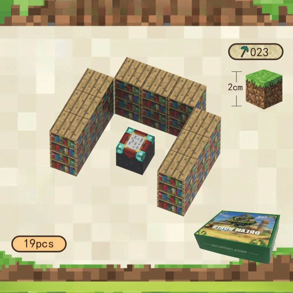 My World ชุด Building Blocks Cube Creative ประกอบของเล่นเด็ก Magnetic Word ของเล่นเด็กวันเกิดคริสต์มาสของขวัญ