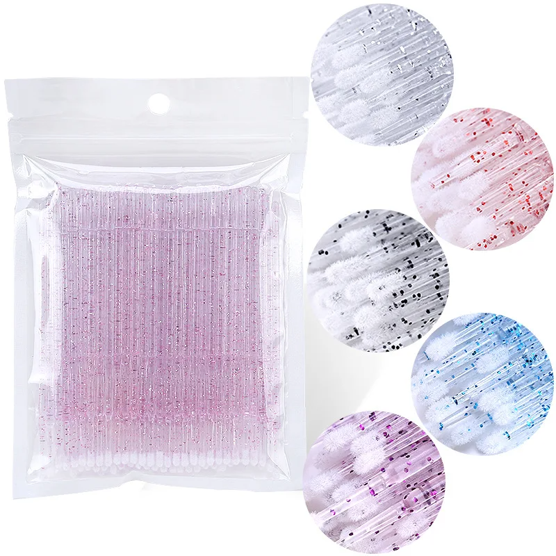 100PCS Cotton Swabs Eyelashes Extension Brushes Micro Applicators For Eyelash Extension Removing Cleaning Tool Accessories