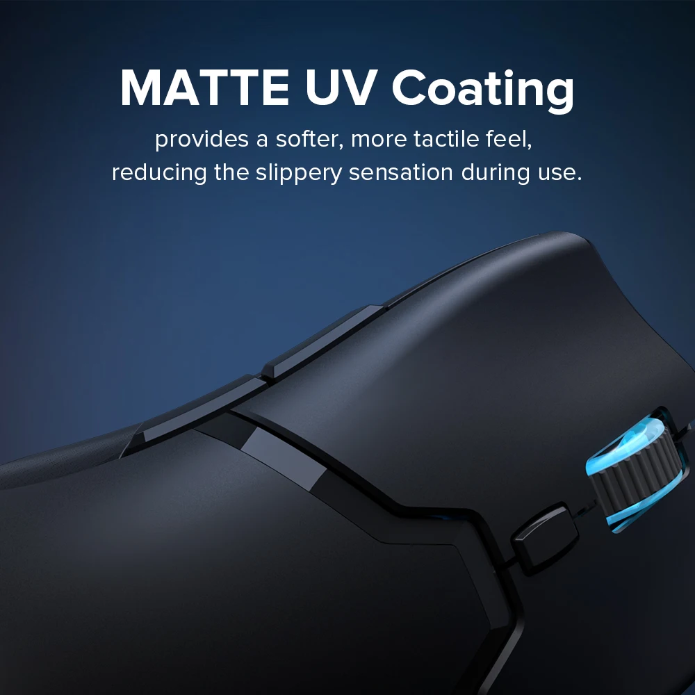 Ratón inalámbrico para juegos Delux M800 PAW3395, luz RGB, 26000DPI, con cable, programable, ergonómico, recargable, para PC, portátil y Gamer