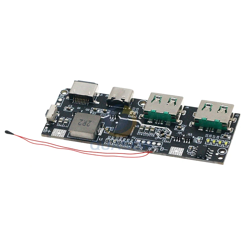 QC4.0 QC3.0 LED Dual USB 5 В 4,5 А 22,5 Вт Micro/Type-C USB Мобильный внешний аккумулятор 18650 Модуль зарядки Температура/Защита цепи