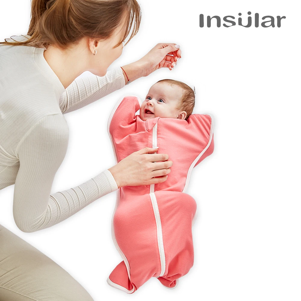 INSULAR 코튼 아기 침낭 사계절 지퍼 백, 신생아 아기 가방, 포장 침구 포대기 잠옷, 신제품