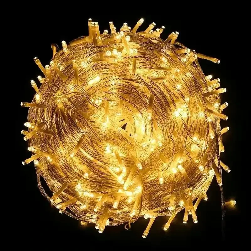 10M-100M LED クリスマスライト屋外 LED 妖精ストリングライト新年ホリデーパーティー結婚式花輪ラマダン装飾 2025