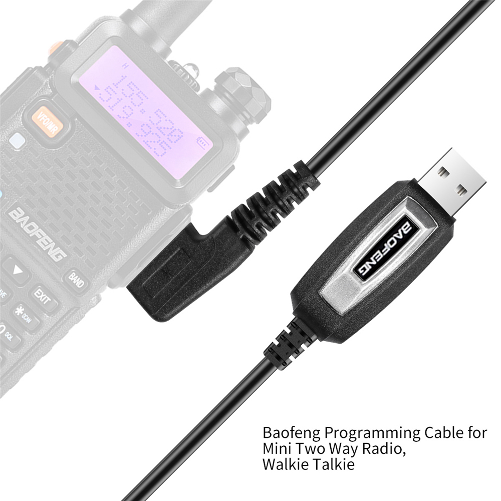 Cabo de programação USB com cd para baofeng uv-5r, 82, 888s, uv-s9plus, uv-13, 16, 17, 21 pro, q-k5, 5r plus, rádio walkie talkie