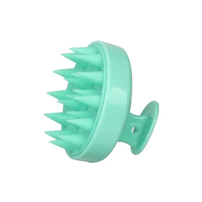 Pente de massagem de silicone de plástico limpar o couro cabeludo completamente massagem do couro cabeludo fácil espuma cabeça escova de massagem pente de banho escova shampoo
