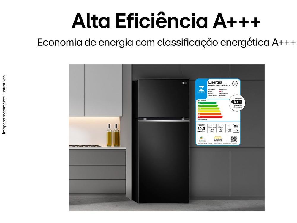 Geladeira/Refrigerador LG Frost Free Black 395L - 220V