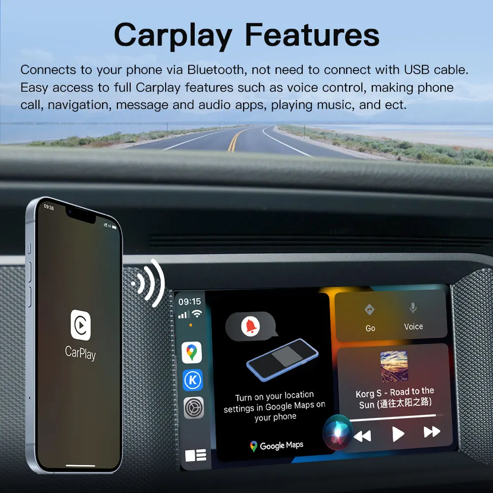 CARABC Wireless CarPlay for Mercedes Benz Android Auto Mirror Link AirPlay Function Models A, B, C, E, CLA, GLA, GLK, ML, NTG4.5