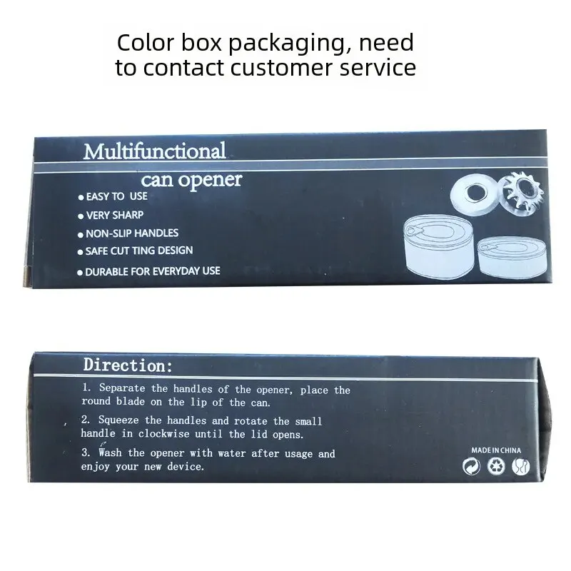 Wielofunkcyjny ręczny otwieracz do puszek ze stali nierdzewnej, wytrzymały otwieracz do butelek kuchennych, narzędzie do otwierania słoików