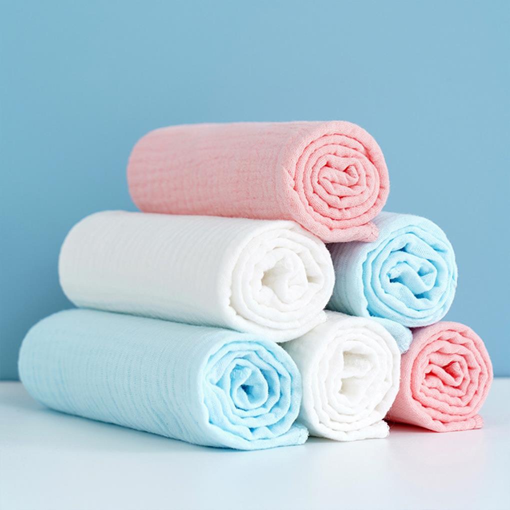 Fraldas de gaze para bebês 100% algodão, 10 peças, para troca de fraldas de bebê recém-nascido, 43x45cm, lavável, reutilizável, camada dupla, toalhas macias para bebês