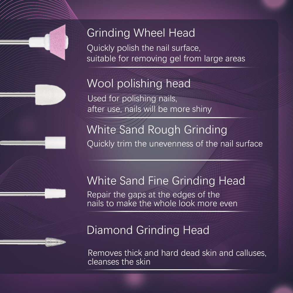 LINMANDA-Perceuse à ongles électrique portable, lime à ongles aste professionnelle, polissage de gel, salon de manucure, 20000 tr/min
