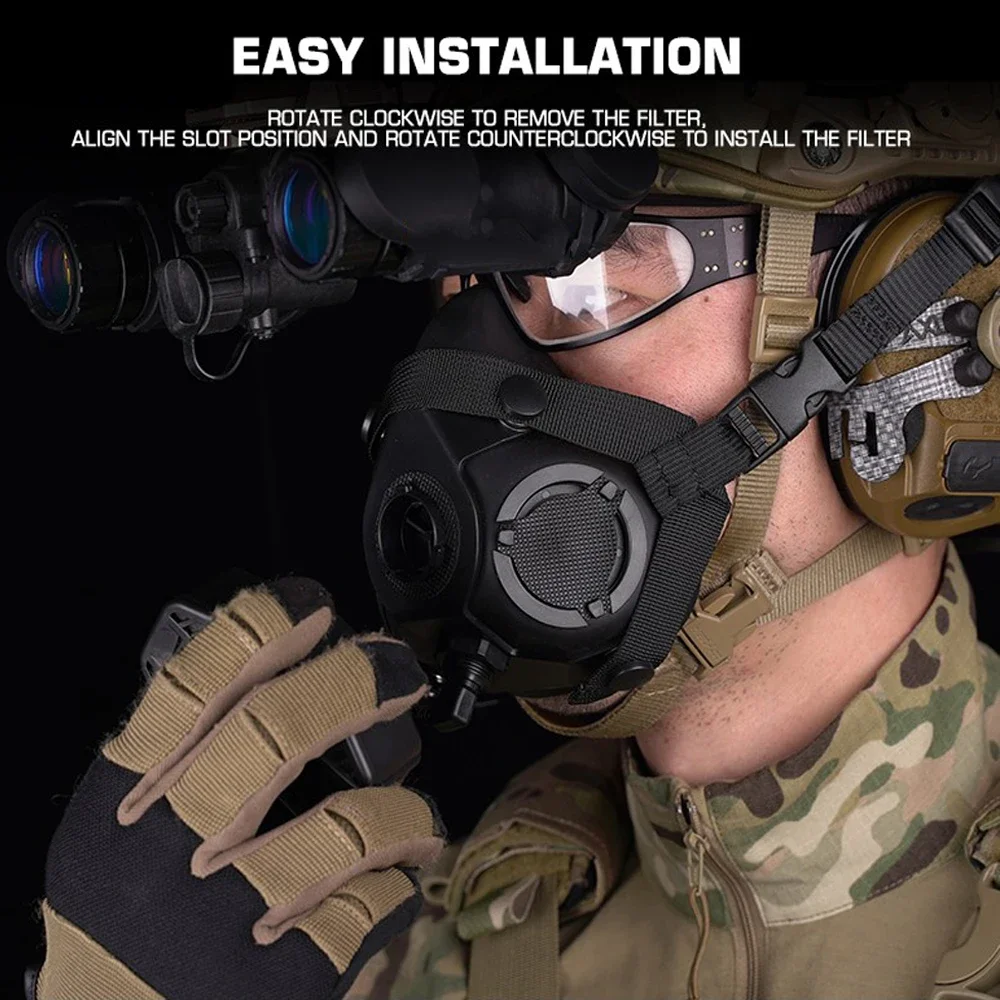 SOTR Mask Special Tactical Respirator Half Face Mask Radio Mobile Communication Version for Militar Paintball Airsoft CS Cospla