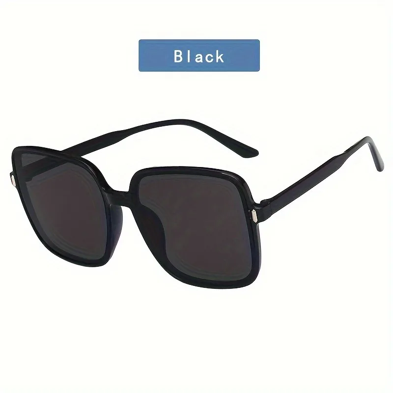 Übergroße quadratische Damenbrille – Retro-Modebrille mit rundem Farbverlauf, geeignet für die tägliche Fotografie