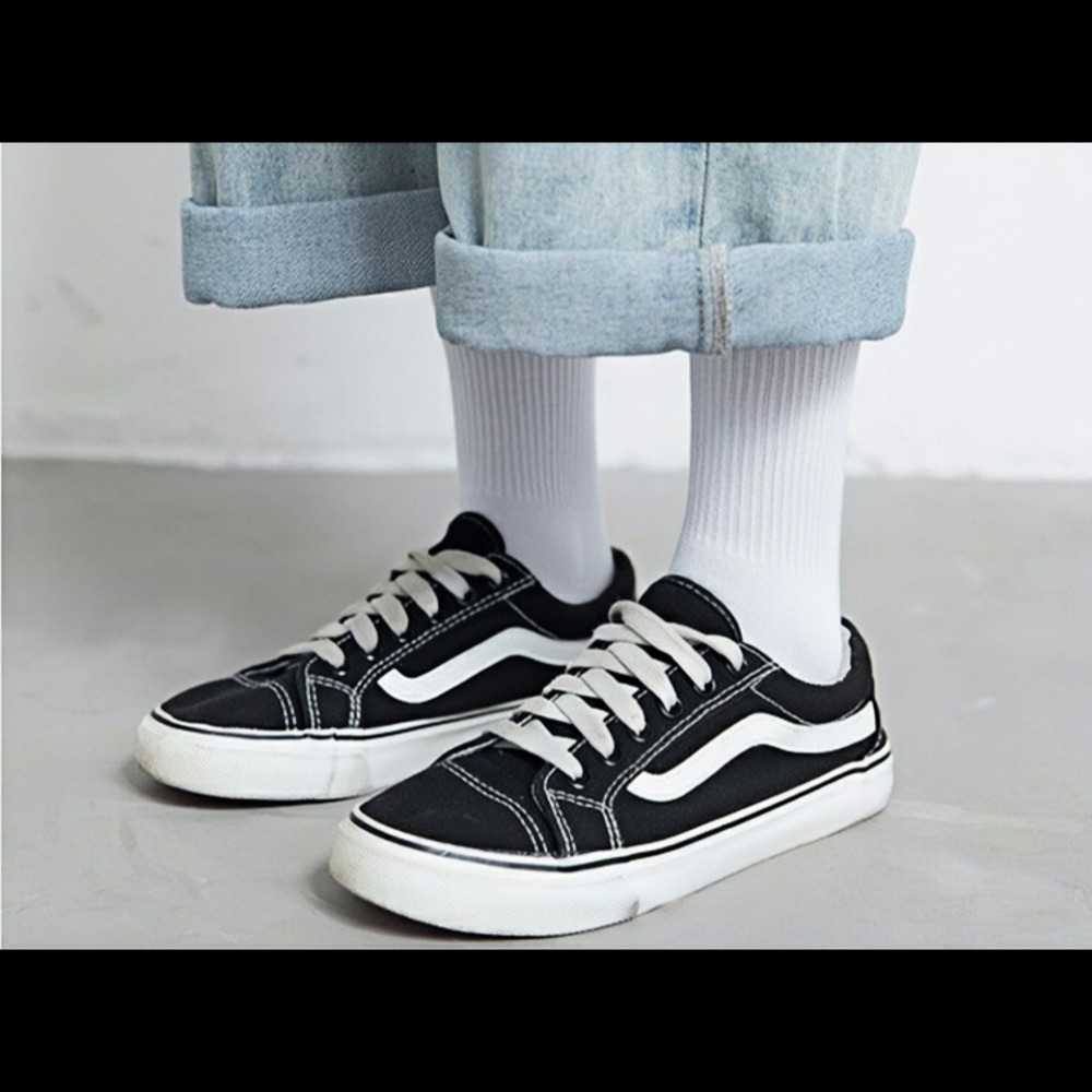 6/12 pares de calcetines de color blanco y negro para hombre y mujer, calcetines absorbentes del sudor y a prueba de olores