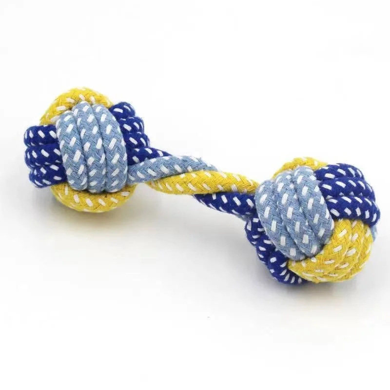 1PC ของเล่นสุนัขแครอท Knot เชือกผ้าฝ้ายเชือก Dumbbell ลูกสุนัขทําความสะอาดฟัน Chew ของเล่นทนทานถักกัดสัตว์เลี้ยงอุปกรณ์