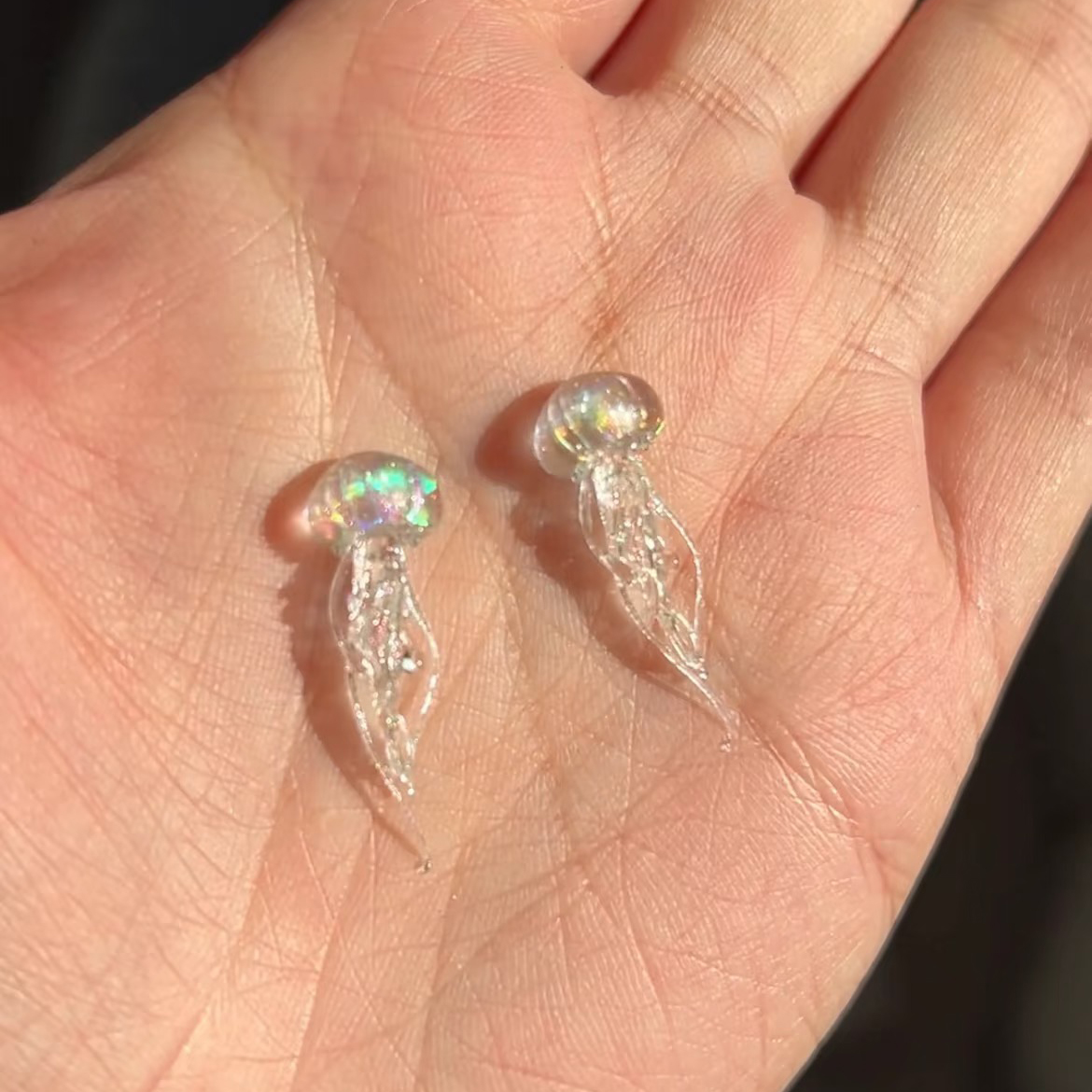 Moldes criativos de arte de água-viva, molde conta-gotas de silicone, moldes de decoração, moldes exclusivos para manicure, material de silicone