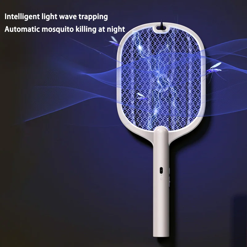 Xiaomi 2-in-1 Electric Mosquito Swatter Mosquito Killer Lamp Rechargeable Foldable Swatter Automatic Mosquito Lure RepellentLamp