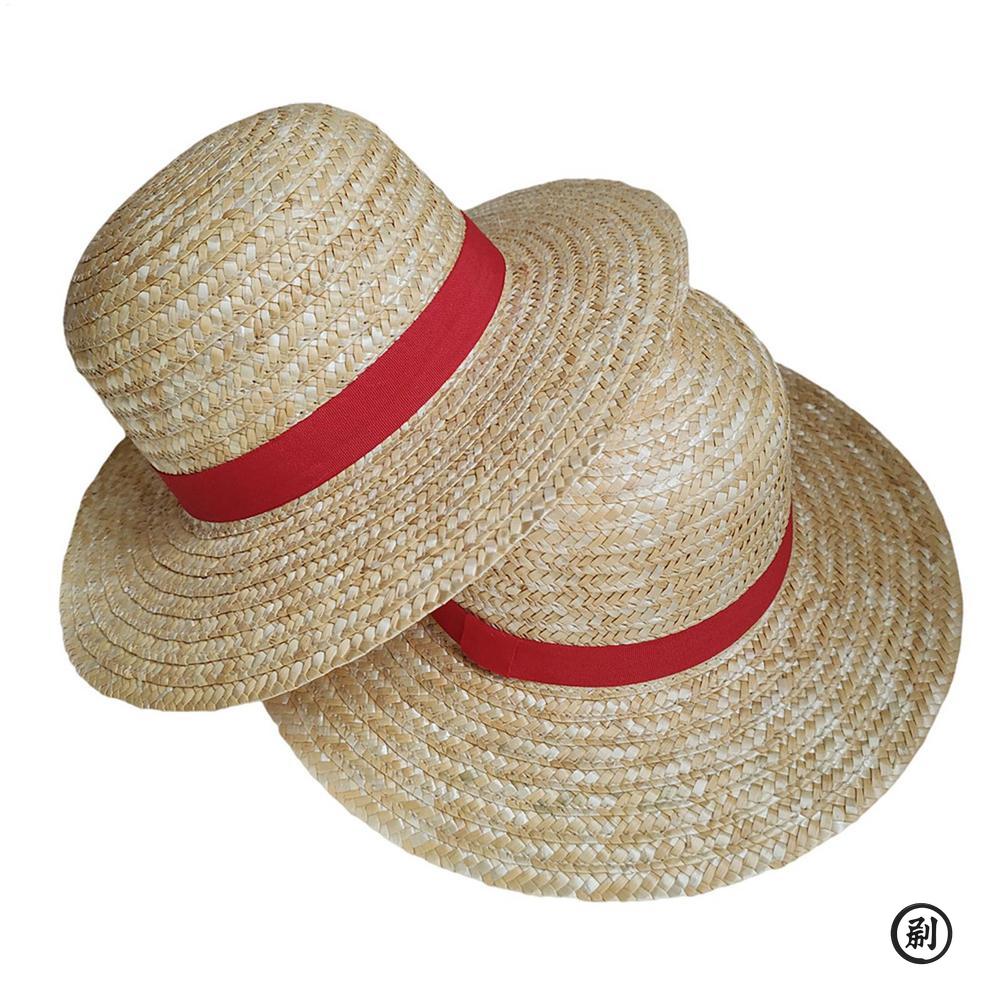 Straw Hat Anime Cosplay Prop Luffy Cap Role Play Summer Strawhats Stage Performance Accessories Adult Unisex Sunshade Hat
