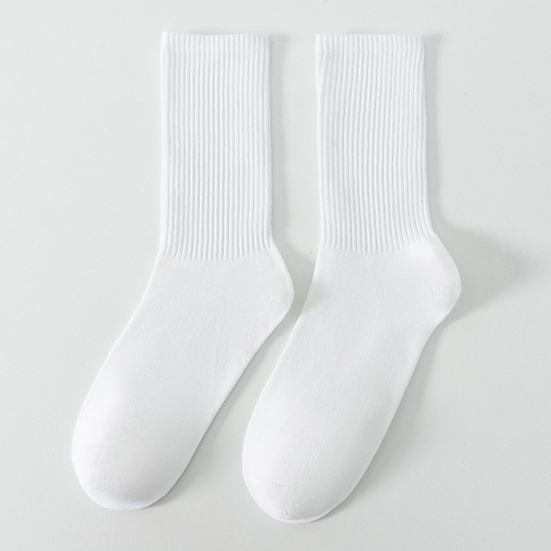 6/10 paia di calzini di media lunghezza da uomo moda tinta unita business sport assorbe il sudore traspirante autunno semplici calzini di alta qualità