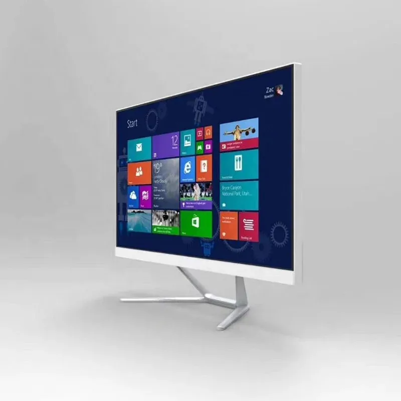 OEM Custom 23.8\" & 27 Inch AIO PC with LCD Display 11th 12th 13th Core I5 I7 DDR4 RAM SSD HDD for Office & Gaming EU UK Plugs
