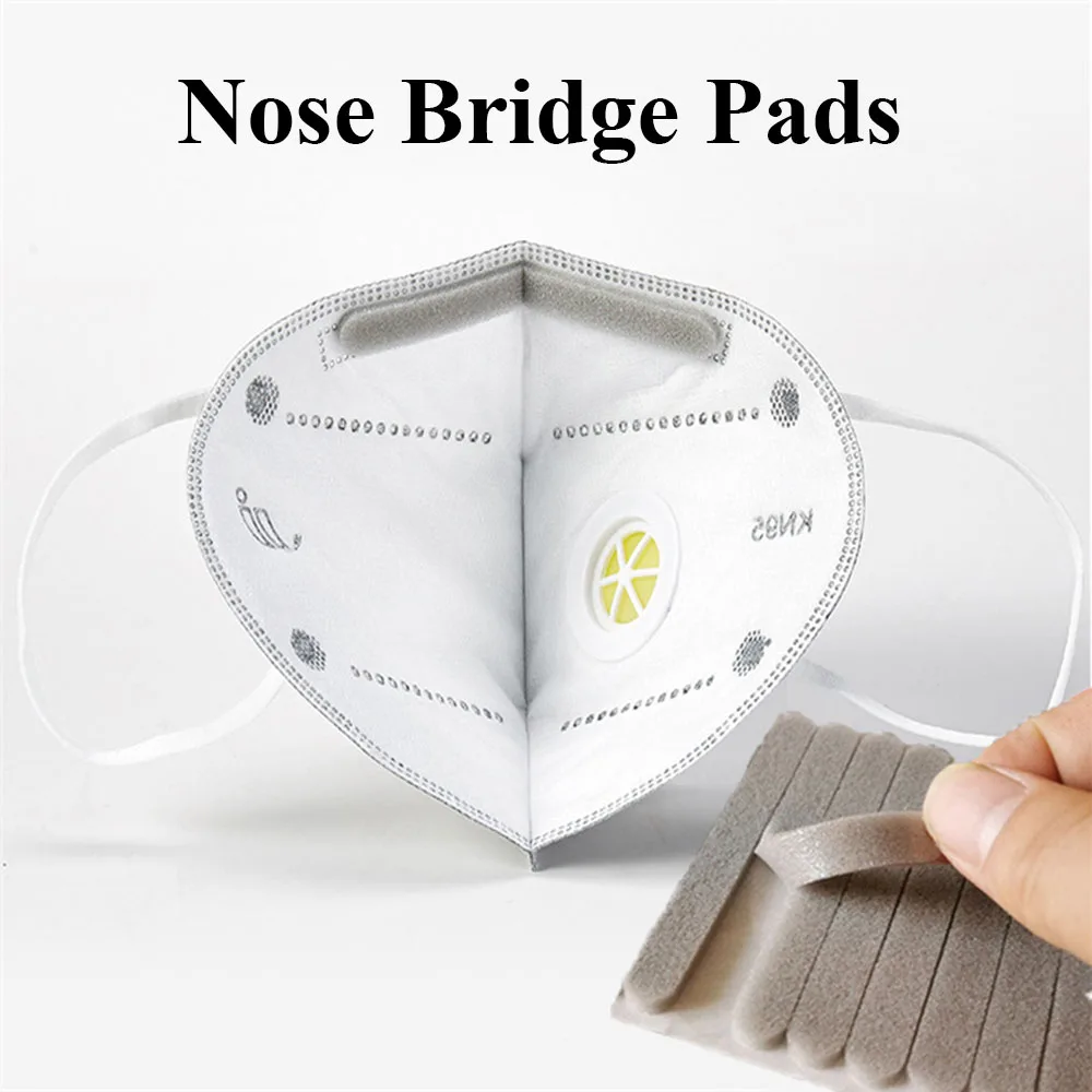 100 Cái/bộ Mặt Nạ Bọt Biển Dải Microfiber Xốp Chống Sương Mù Sống Mũi Tự Dính Bọt Biển