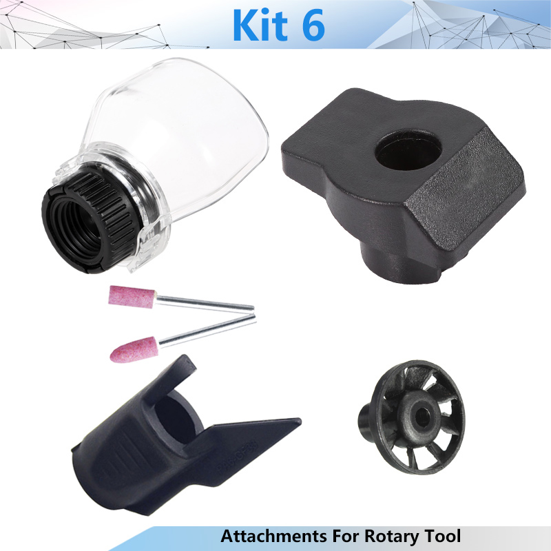 NEWONE Rotary Tool DREMEL Attachments 4pcs/set Accessories Saw Sharpening Dust Blower Fan Shield Grinding Guide