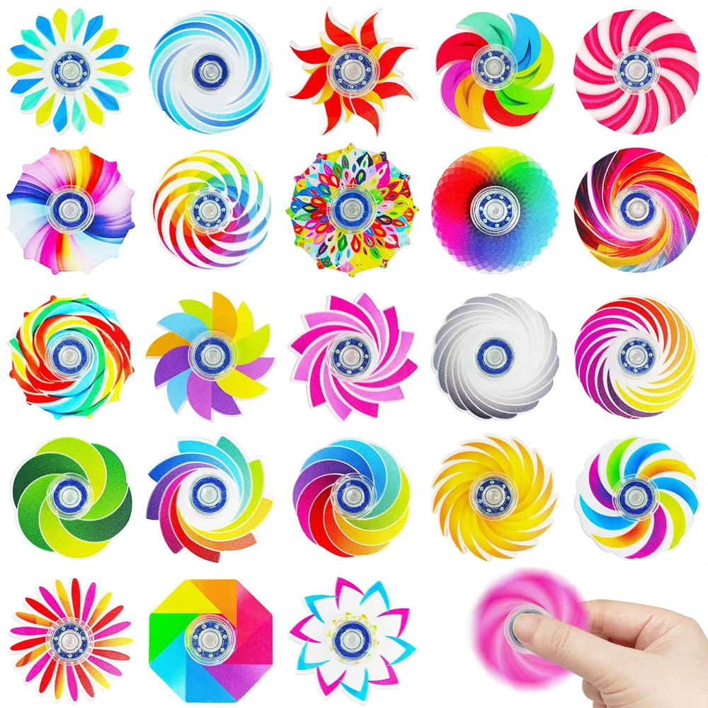 24PCS Mini Fidget Spinner Angst Stress Relief Sensorische Spielzeug für ADHS Geburtstag Party Gefälligkeiten Klassenzimmer Preise Liefert