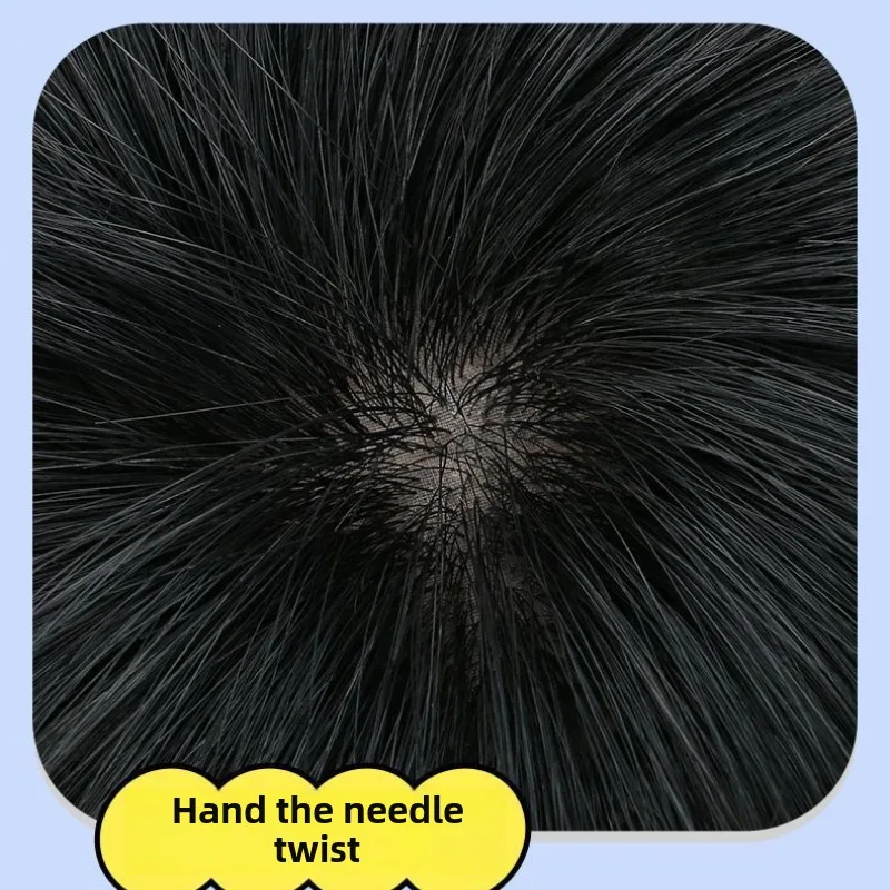 男性用人工毛ウィッグ,天然毛100%,耐久性