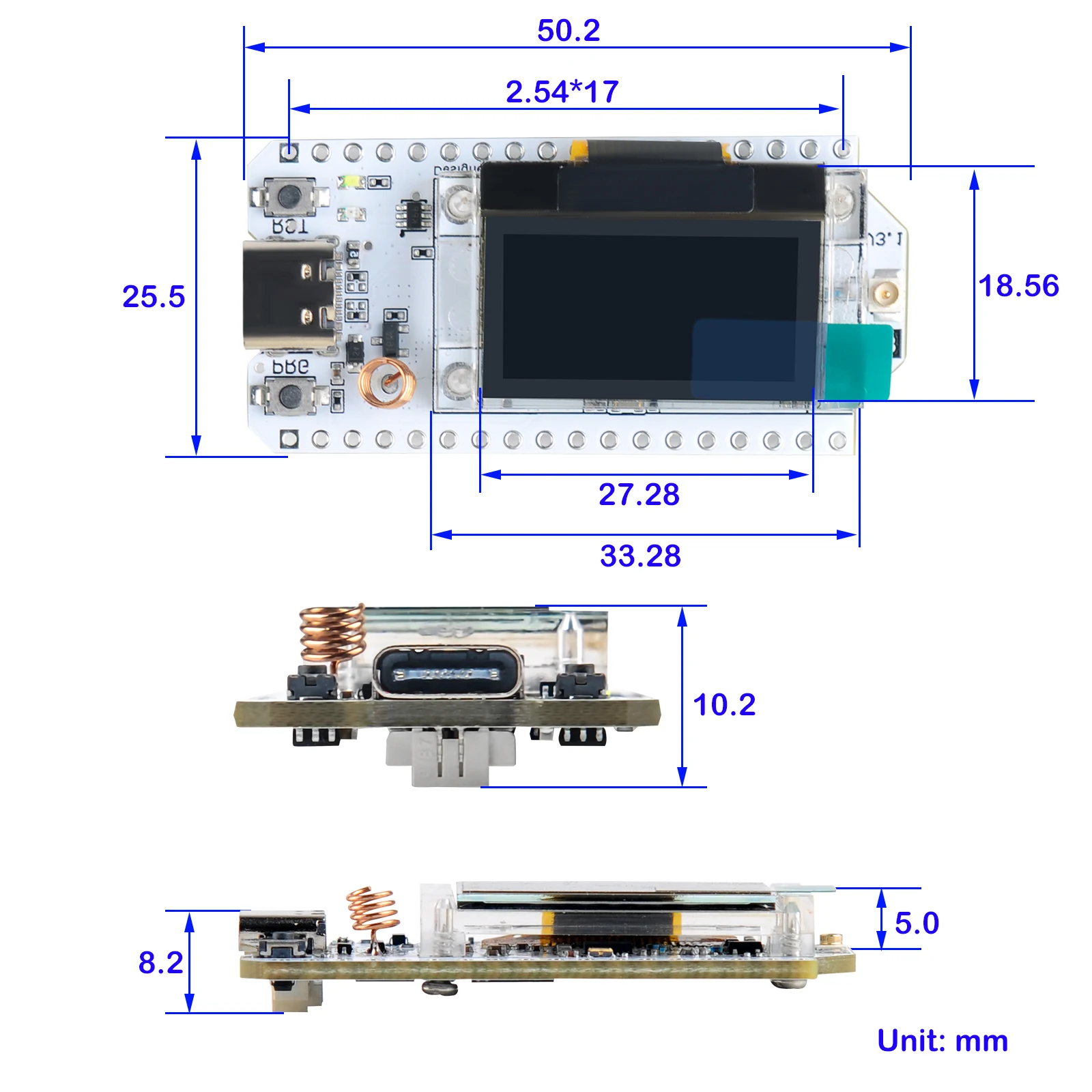 2 ชุด ESP32 LoRa V3 บอร์ดพัฒนา 868MHz 915MHz SX1262 0.96 นิ้วจอแสดงผล OLED BT WIFI Lora Kit สําหรับ Arduino IOT Meshtastic