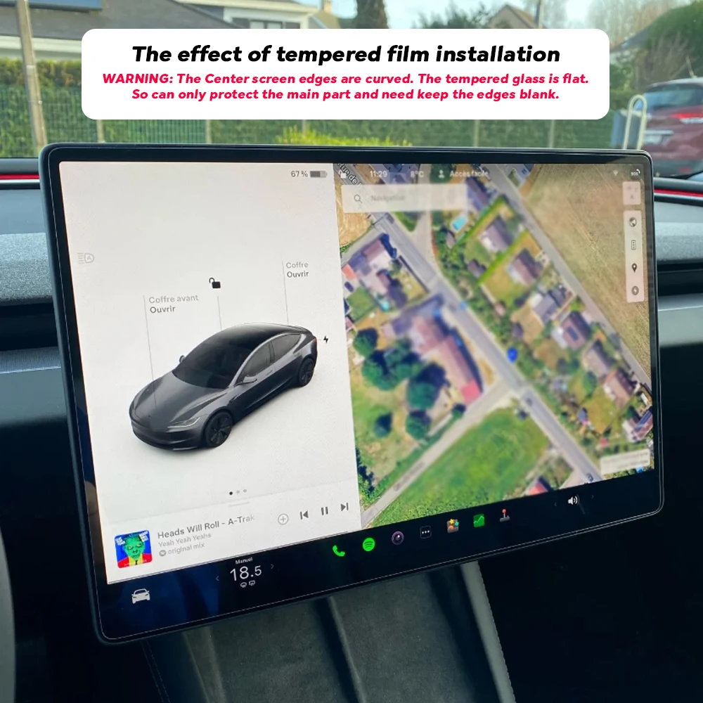 Folia ochronna ze szkła hartowanego do nowego modelu Tesla Y Juniper 2025 Launch Model 3 Highland 2024 Ochrona przedniego i tylnego ekranu