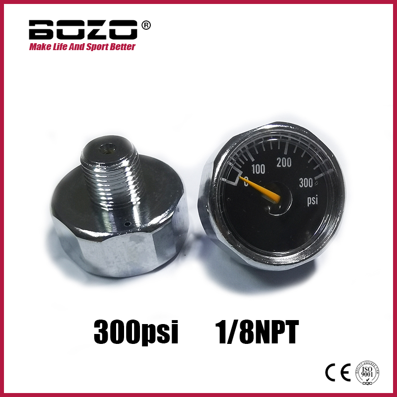 Mini manómetro de 25mm/1 pulgada, 300psi, calibre 1/8NPT, accesorios de buceo y montañismo