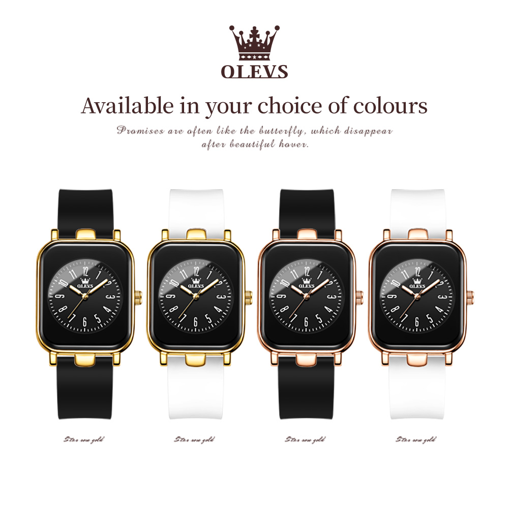 Женские Кварцевые водонепроницаемые часы с цифровым циферблатом и силиконовым ремешком