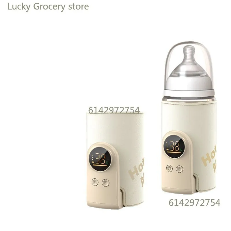 USB multifunctionele zuigfles met hoge capaciteit Slimme temperatuurregeling Warmer scherm Pasgeboren babyfleswarmer hoes