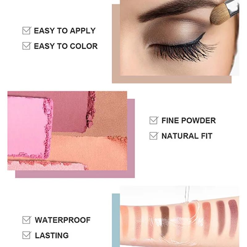 40 colori Matte Pearl Light Earth Color Eyeshadow Palette Display a colori Durevole Facile trucco Impermeabile Anti-sbavature