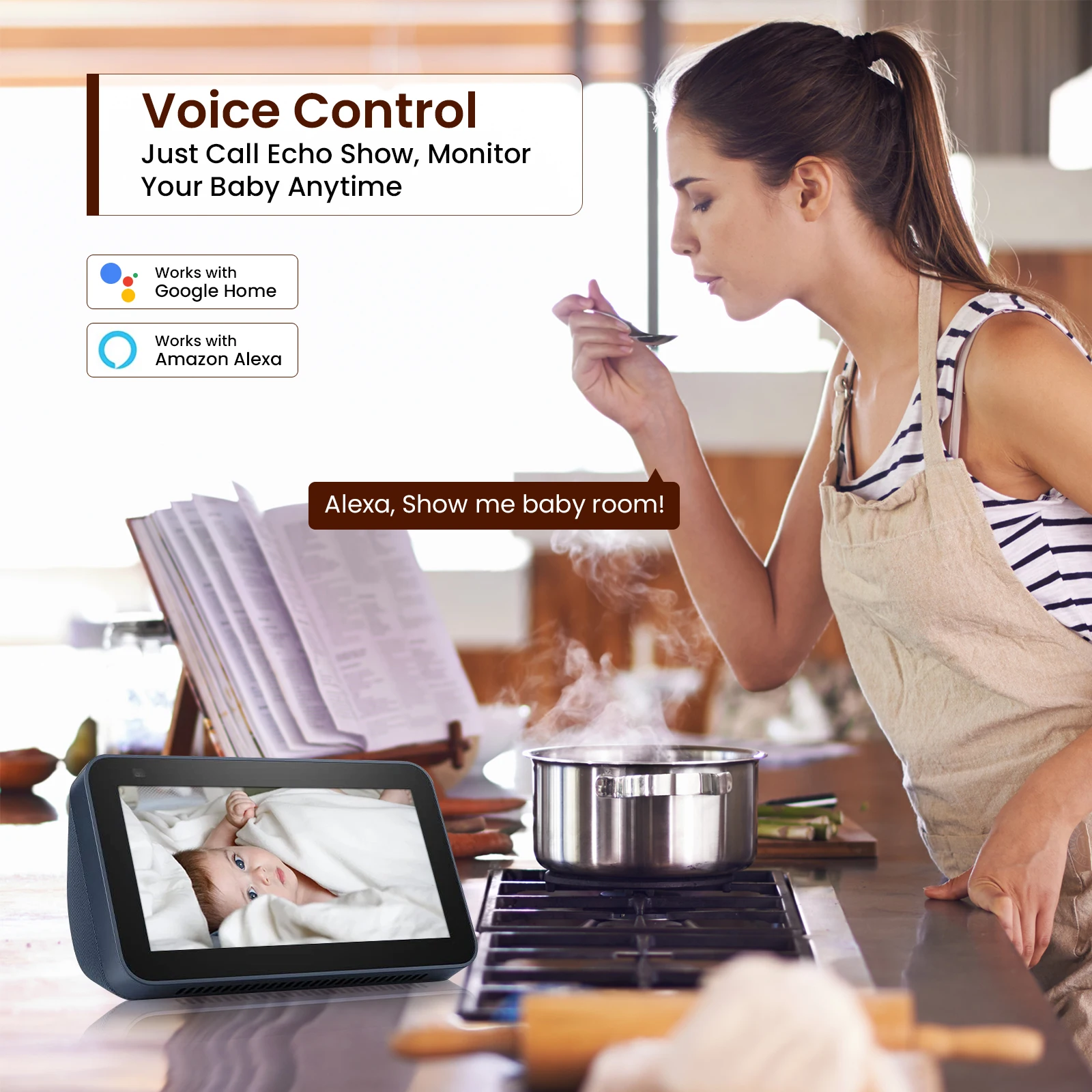 Tuya 1080P Wifi Telecamera Interna 360 PTZ Pet Baby Monitor IR Visione Notturna Ai Rileva P2P Telecamere IP di Sorveglianza con Google Alexa
