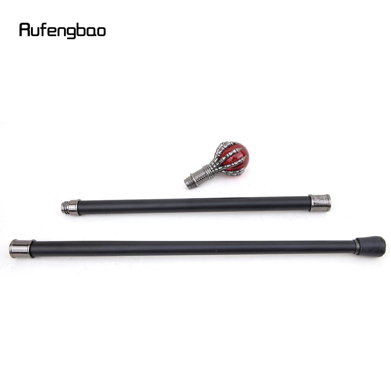 ลูกบอลแก้วสีแดง Steampunk Walking Cane แฟชั่นตกแต่งเดิน Stick สุภาพบุรุษหรูหรา Crosier KNOB Walking Stick 93 ซม