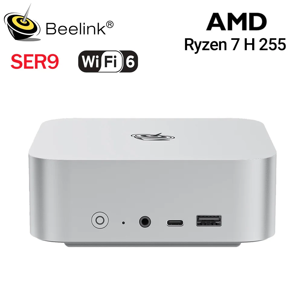 Beelink SER9/SER9 Pro AMD Ryzen 7 H255 32 ГБ LPDDR5X RAM 1 ТБ NVMe SSD Type C 2,5 Гбит/с Wi-Fi6 BT5.2 Игровой ПК SER9 HX370 SER8 8745HS