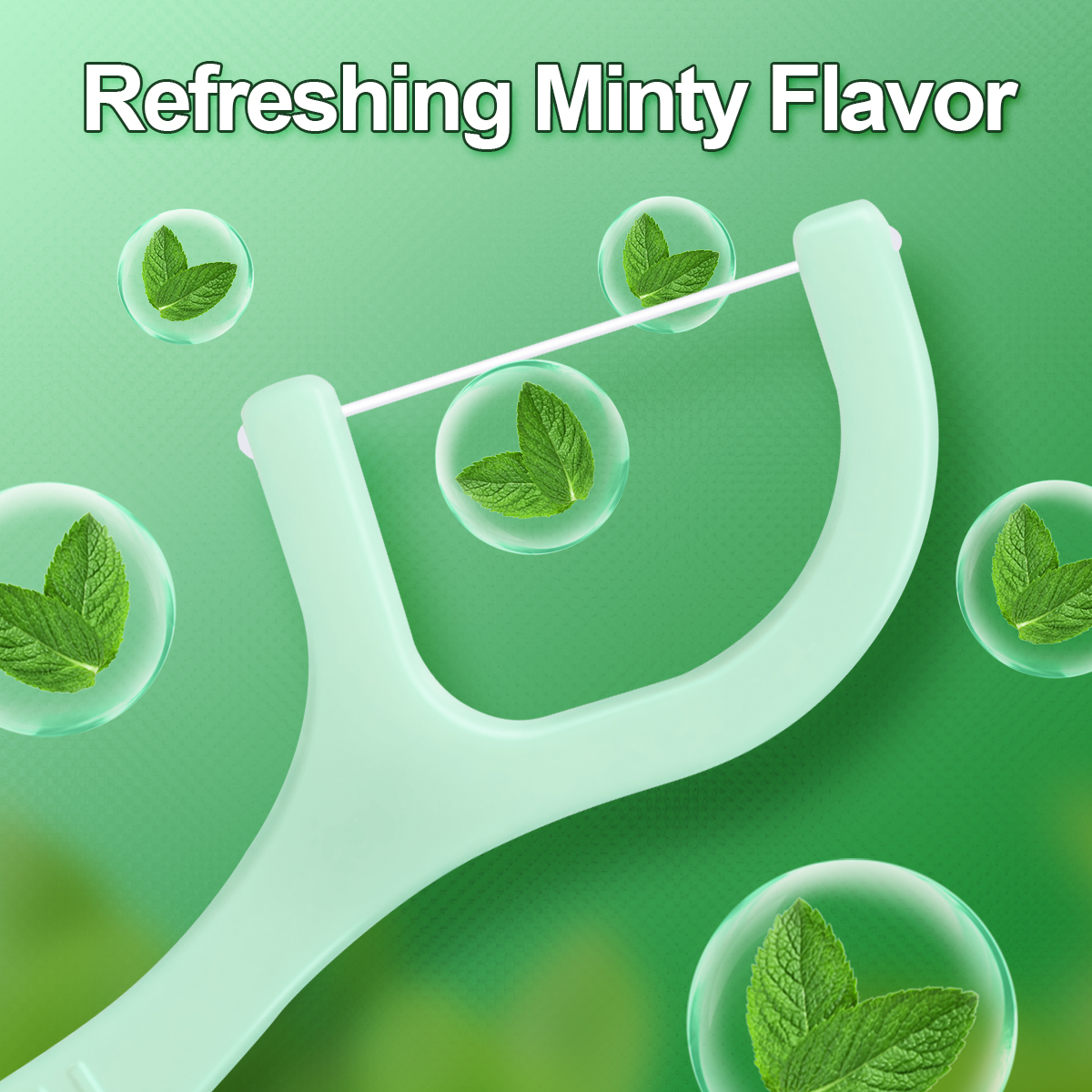 500 Uds. Hilo Dental con boca de menta, hilo de limpieza Interdental, palo de hilo de cuidado desechable, adecuado para limpieza de cuidado bucal