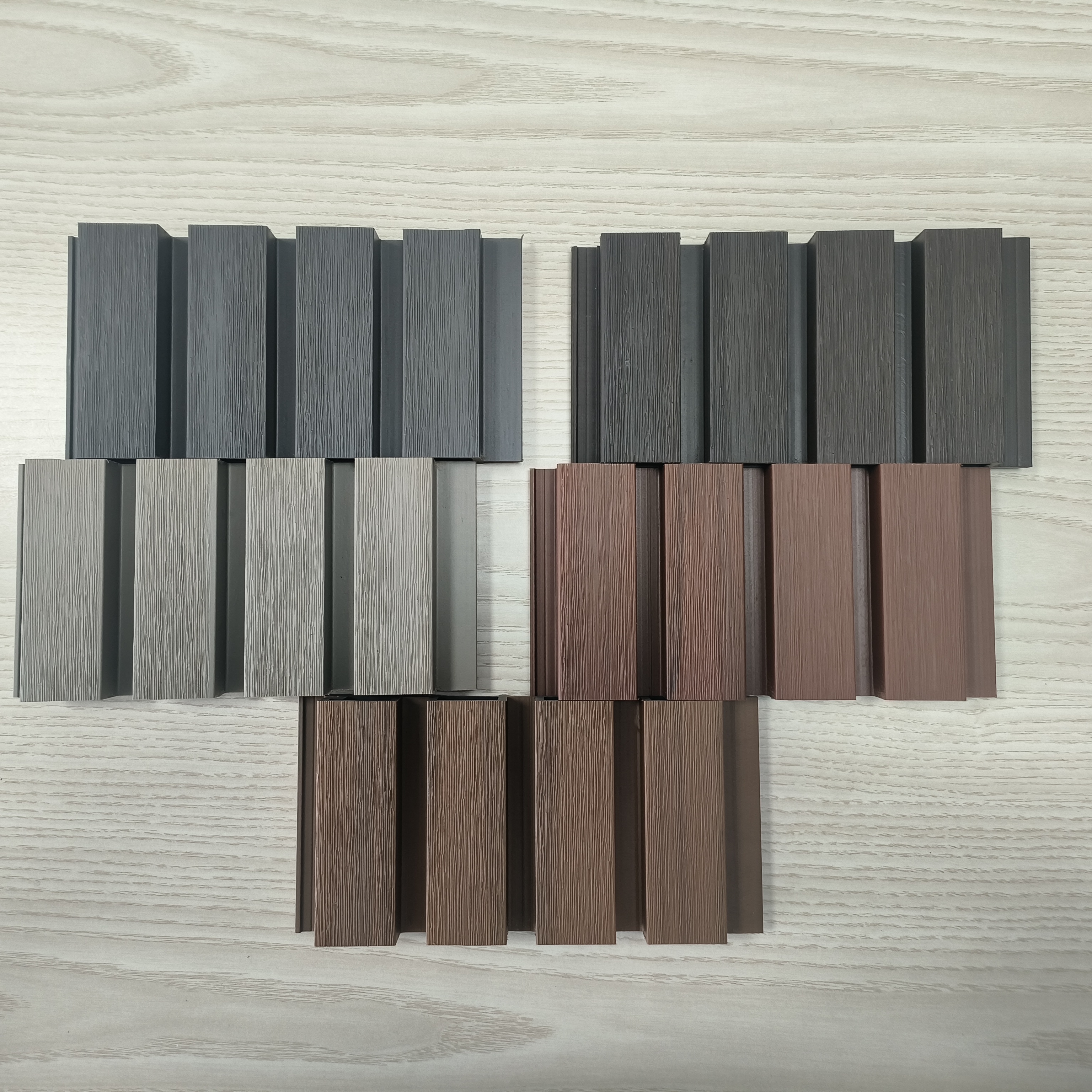 야외 벽 패널용 공동 압출 Wpc 그레이트 월 패널, 방수 쉬운 설치, 219*26mm