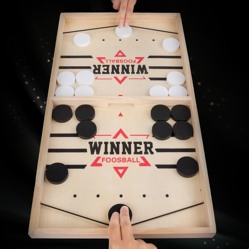Juego de mesa de madera para niños adultos, mesa de entrenamiento de coordinación mano-ojo, juegos de batalla de fútbol