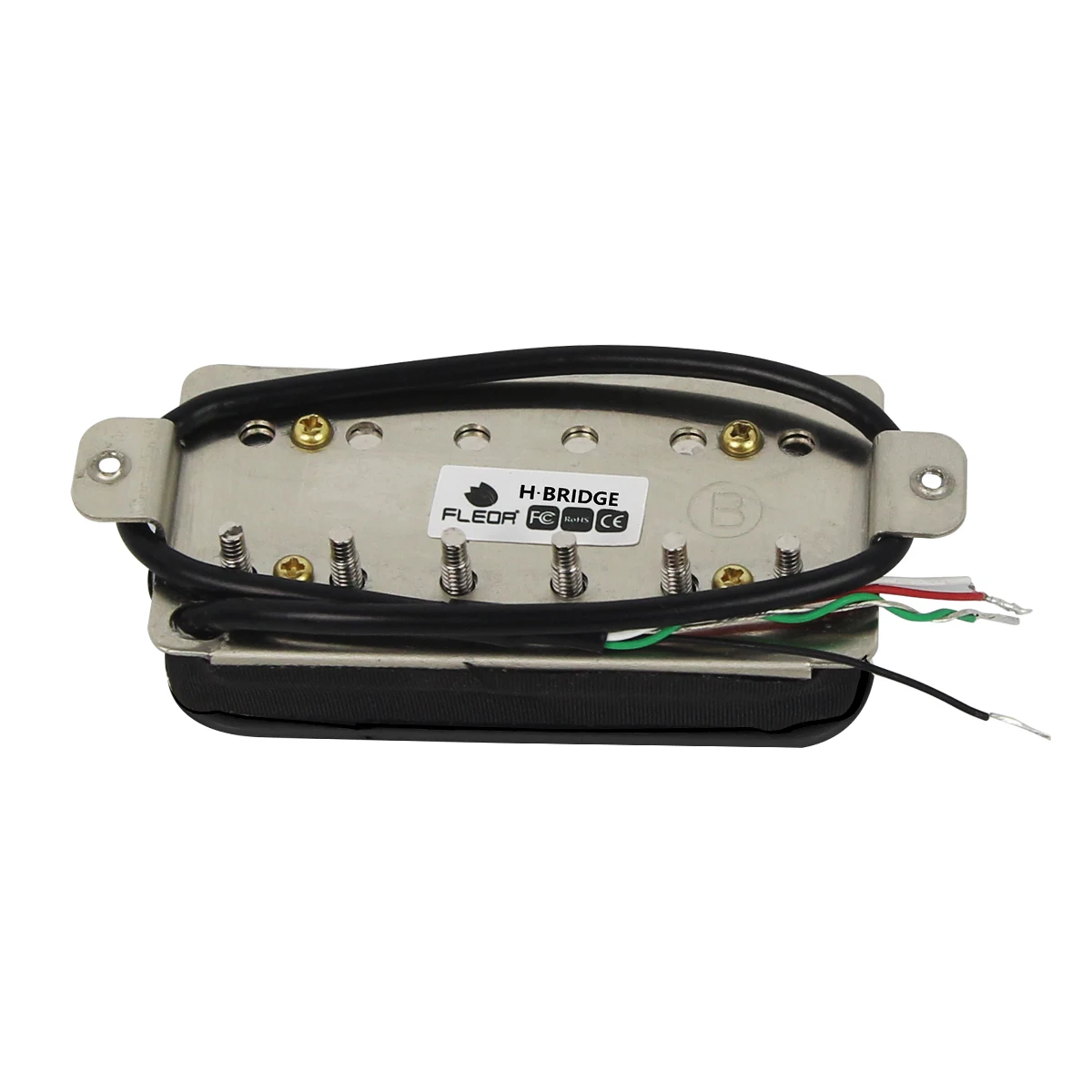 FLEOR Gốm Humbucker 4 Dây Đàn Guitar Đôi Cuộn Dây Thu-Ngựa Vằn/Đen/Trắng