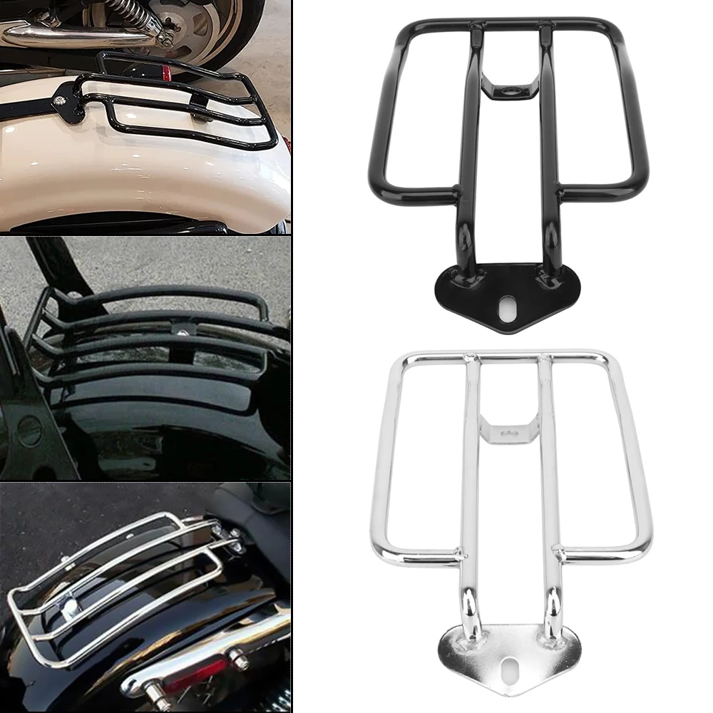 Guardabarros trasero cromado para motocicleta, estante de soporte para equipaje, asiento individual para Harley Sportster Iron XL 883 1200 2004-2021