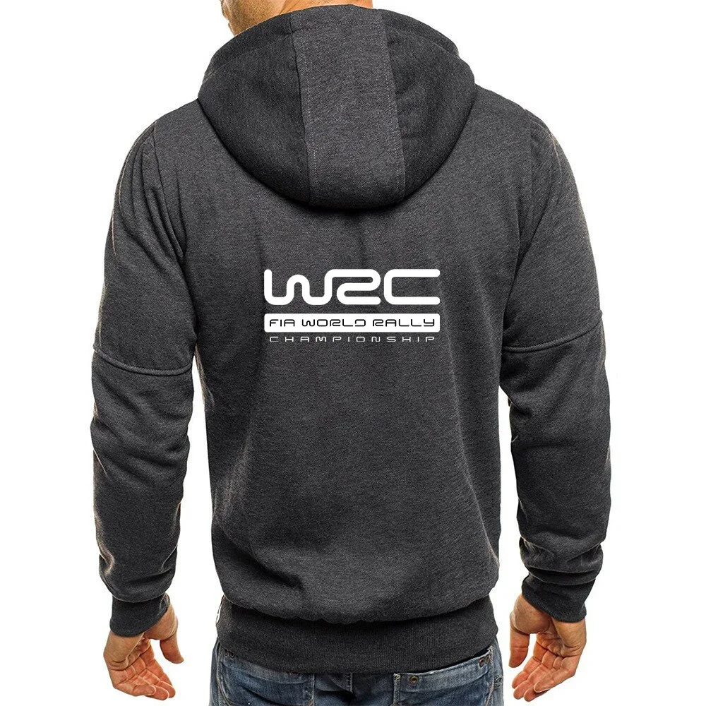 Nouveau printemps automne hommes championnat du monde des rallyes WRC Logo impression mode à capuche Streetwear décontracté fermeture éclair haute qualité sweats à capuche