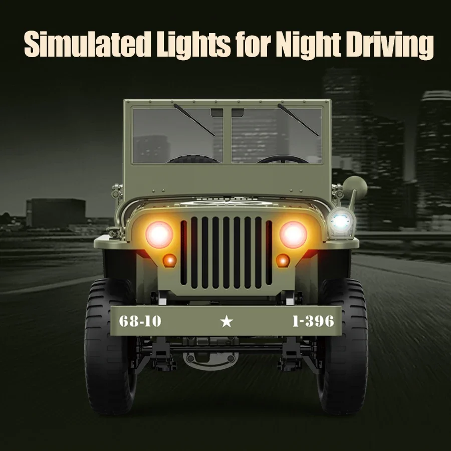 JJRC C8815 Rc Auto 1:10 JEEP MB 2.4g 4wd RTR Crawler Klimmen Schaal Militaire Vrachtwagen Terreinwagen Volwassen Speelgoed Cadeau voor Kinderen
