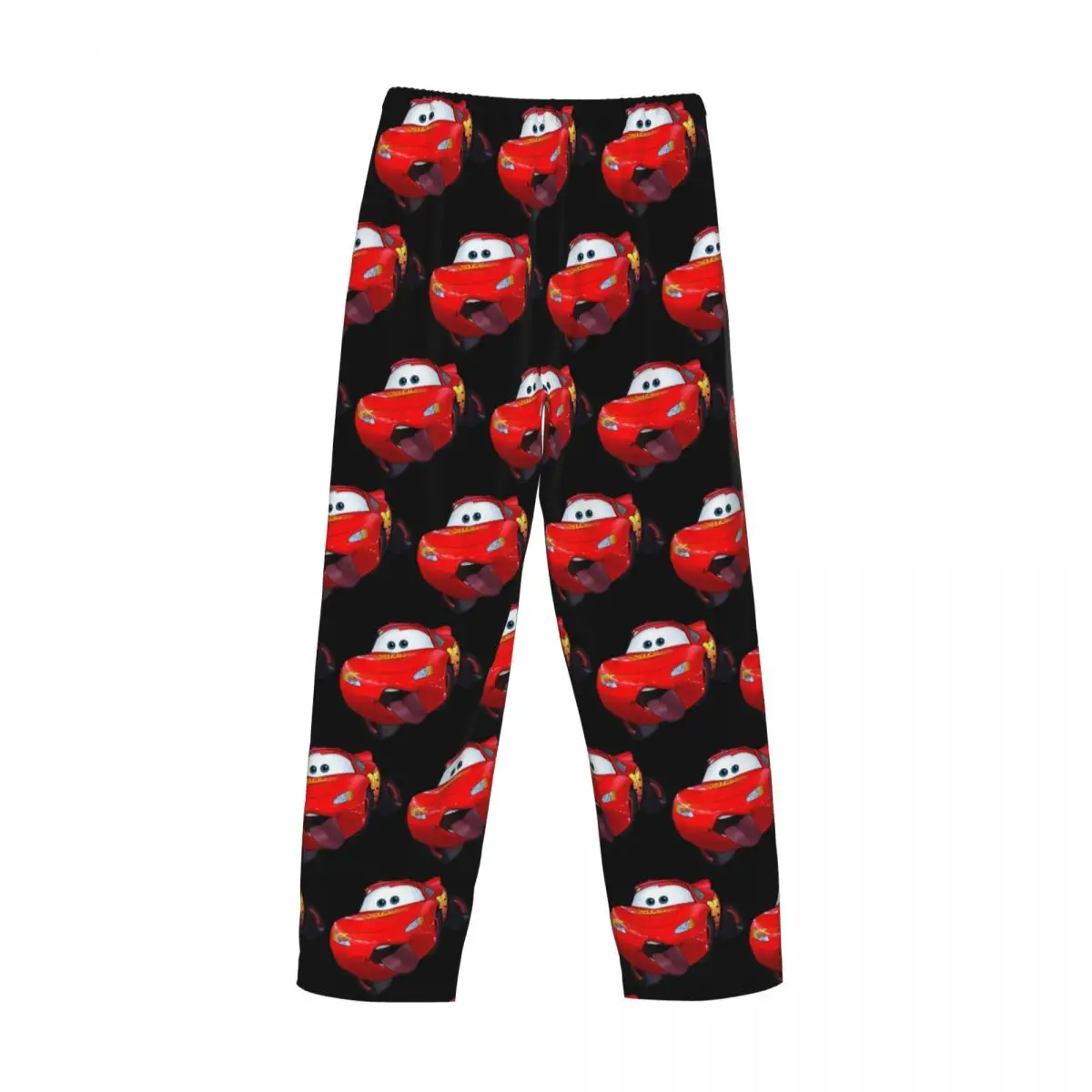 Calças de pijama com estampa personalizada relâmpago McQueen Ahh para homens Calças de dormir quentes em quadrinhos com bolsos