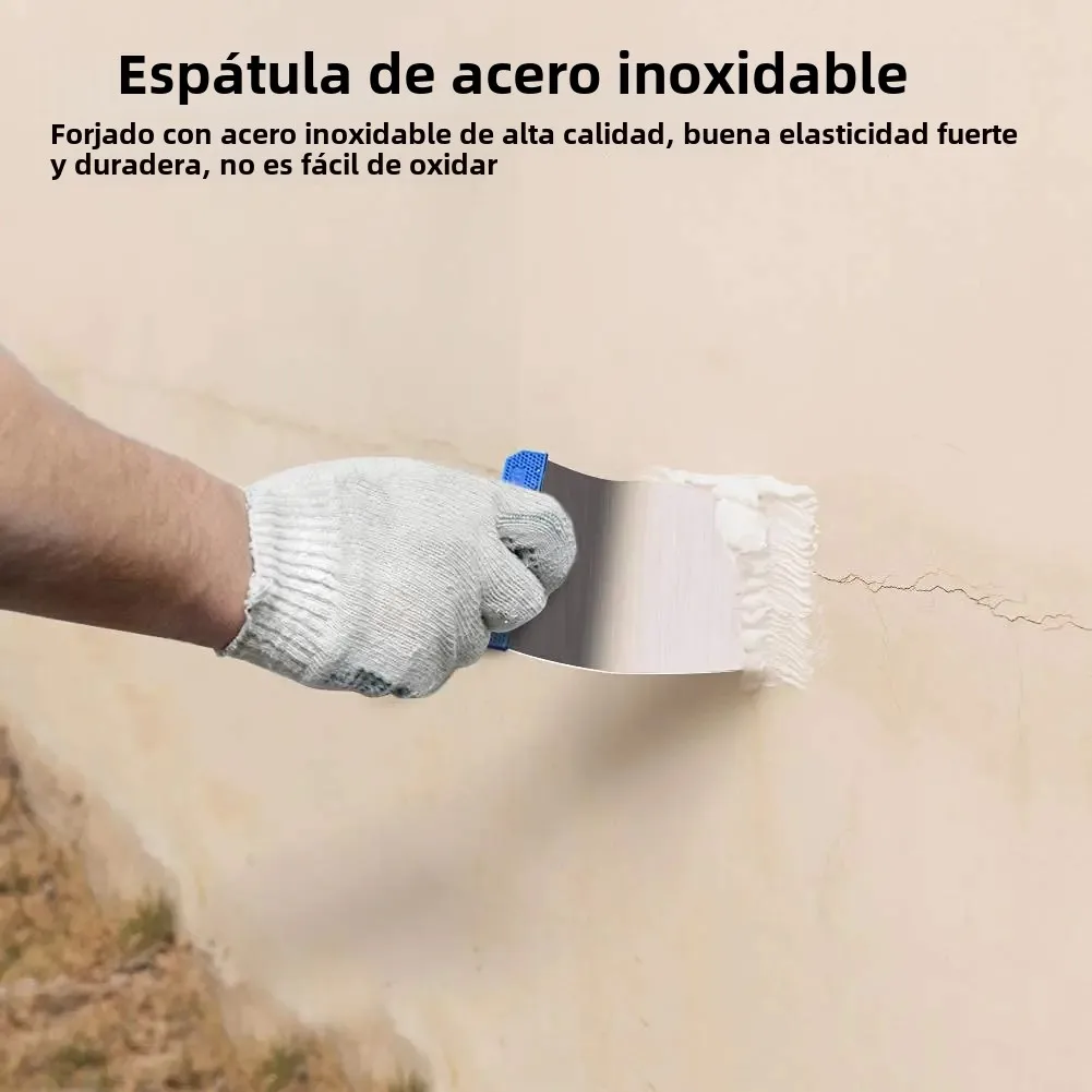 4 unids/lote raspador masilla cuchillo hoja herramientas de pintura mano enyesado hoja de limpieza pala para papel tapiz/calcomanías/acabado de paneles de yeso
